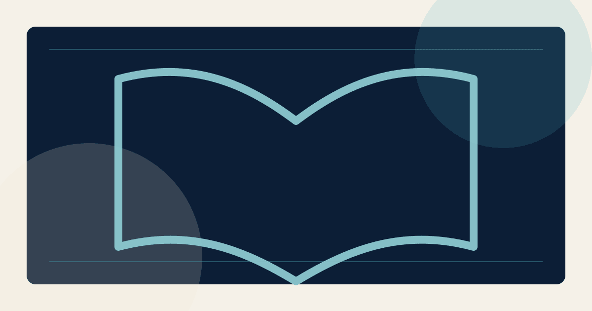 Illustration abstraite navy, teal et crème pour Bible protestante : différences avec la Bible catholique.