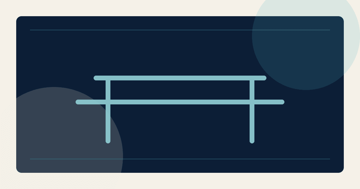 Illustration abstraite navy, teal et crème pour Culte protestant : comment ça se passe ?.